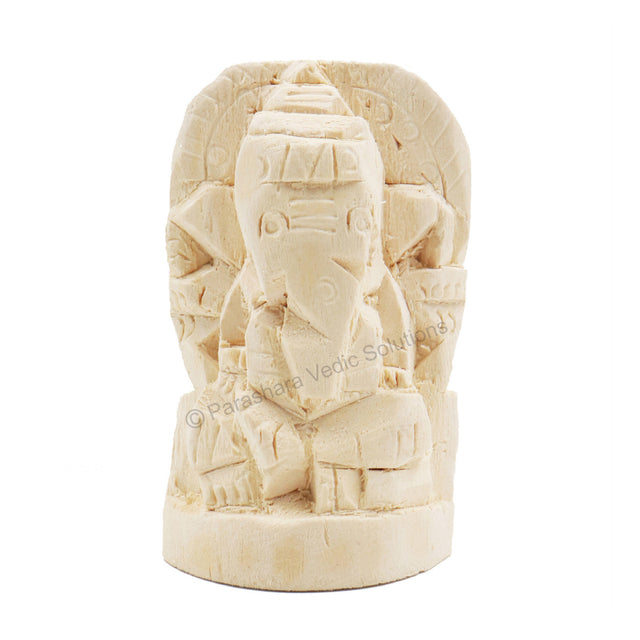 ARKAM Shwetark Ganpati/ Shvetark Ganapati/ Shwetarka Ganesh/ Shwetark Idol/ Aakwood Ganesh/ Aak Ganesha (Height: 2.5 inches, Color: Off White) - Retail Maharaj