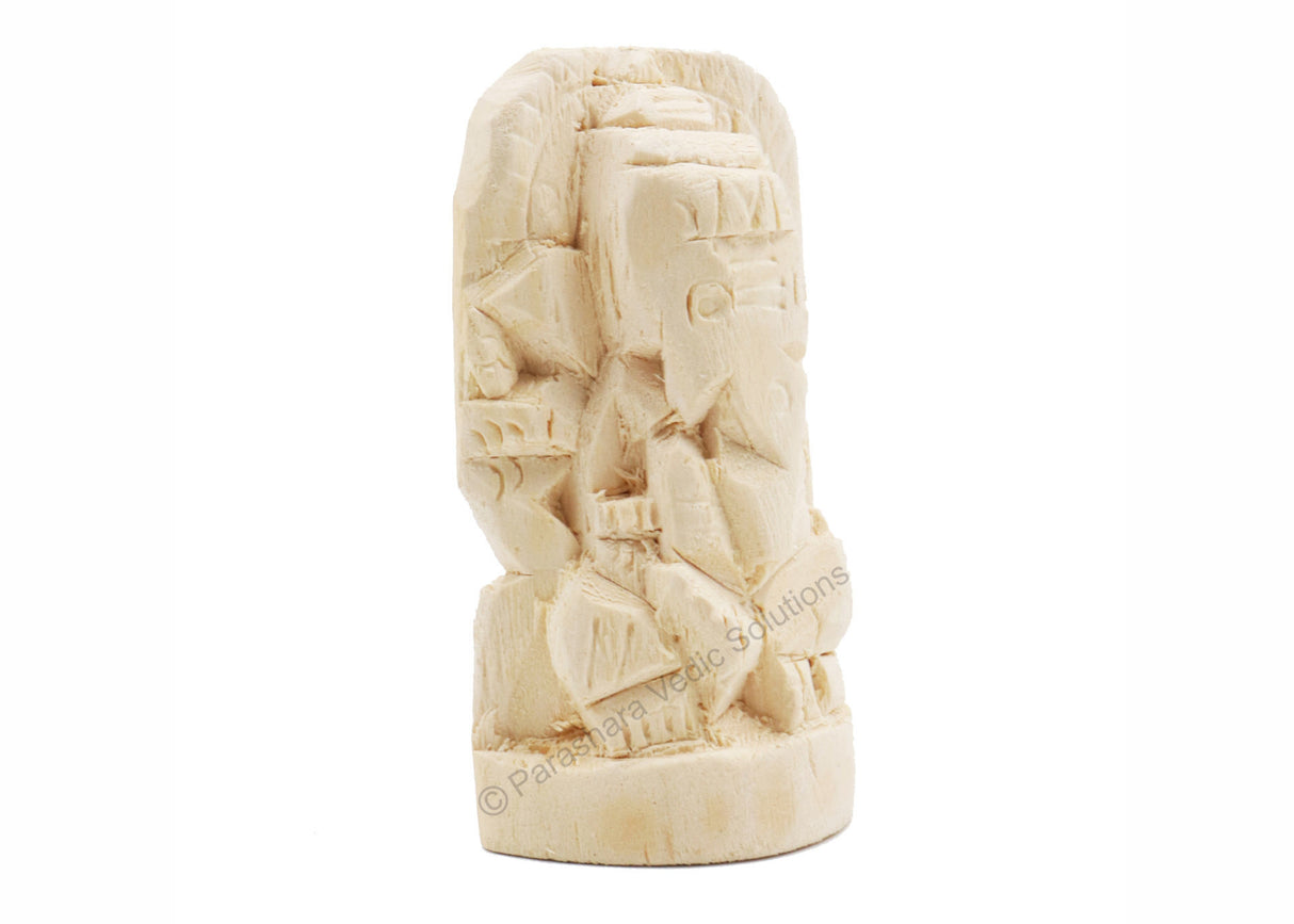 ARKAM Shwetark Ganpati/ Shvetark Ganapati/ Shwetarka Ganesh/ Shwetark Idol/ Aakwood Ganesh/ Aak Ganesha (Height: 2.5 inches, Color: Off White) - Retail Maharaj