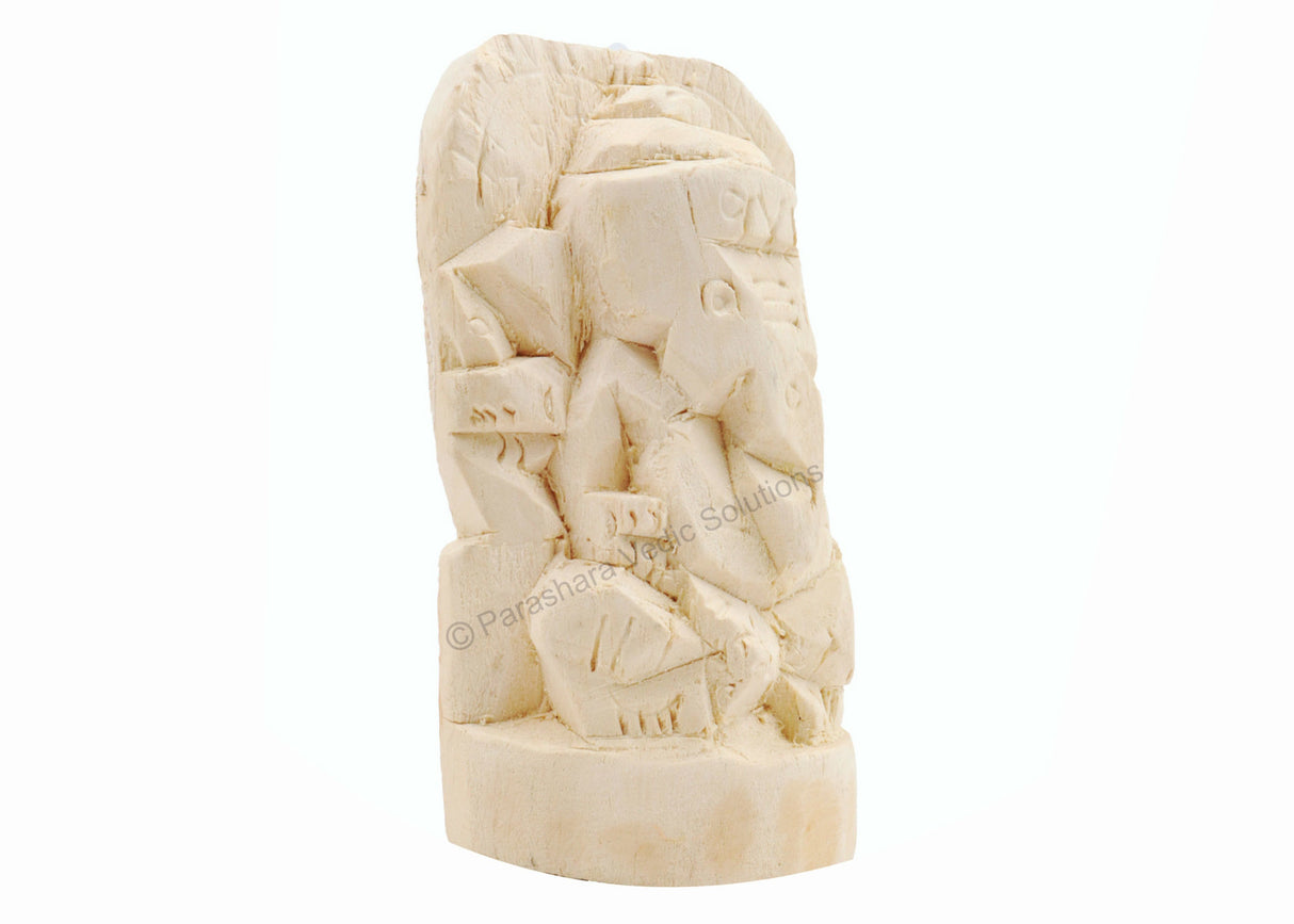 ARKAM Shwetark Ganpati/ Shvetark Ganapati/ Shwetarka Ganesh/ Shwetark Idol/ Aakwood Ganesh/ Aak Ganesha (Height: 4 inches, Color: Off White) - Retail Maharaj