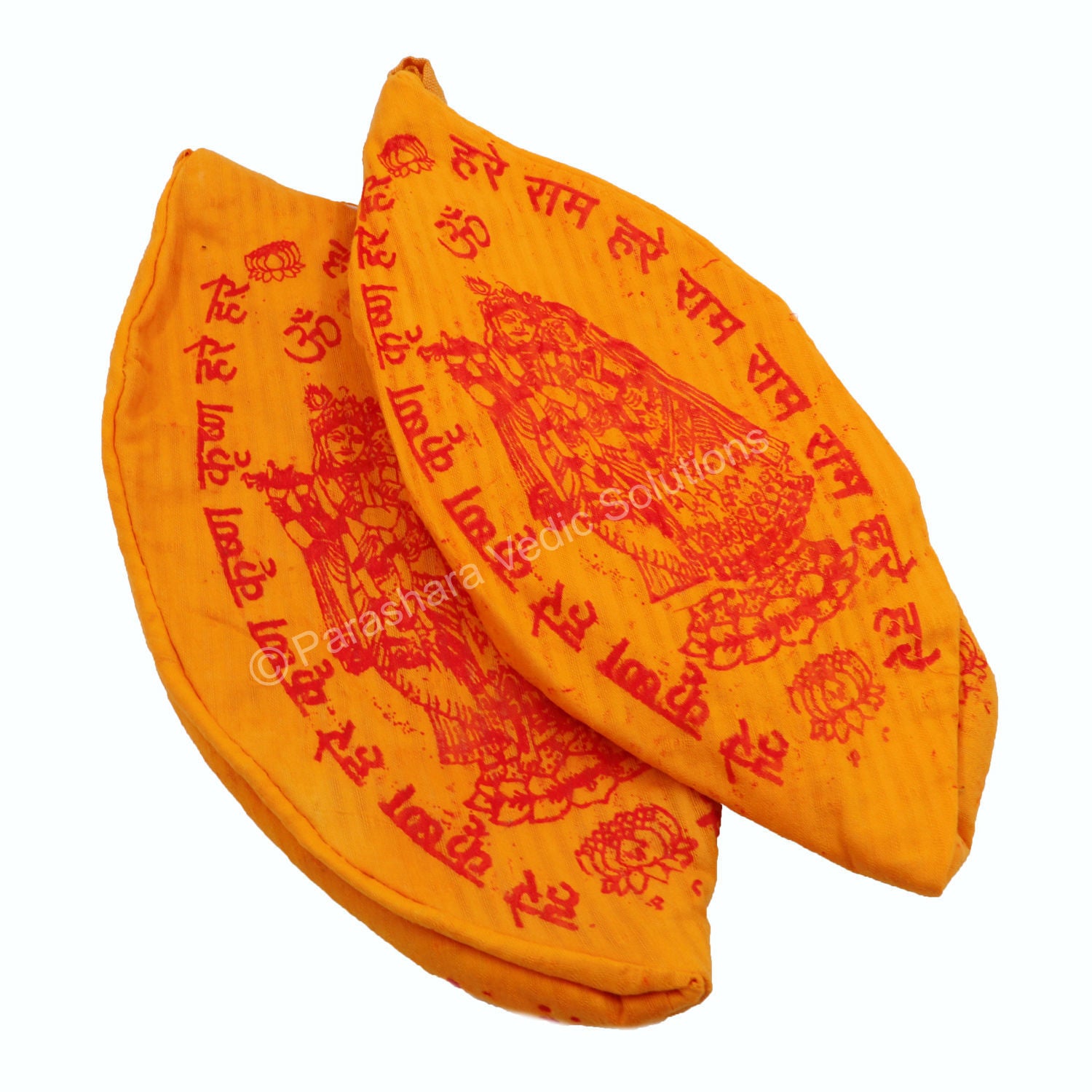 ARKAM Gaumukhi/ Gomukhi Jholi/ Chanting Bag/ Japa Bag/ Jaap Bag/ Mala Jap Bag for Mala - Set of 2 (Color: Orange) - Retail Maharaj