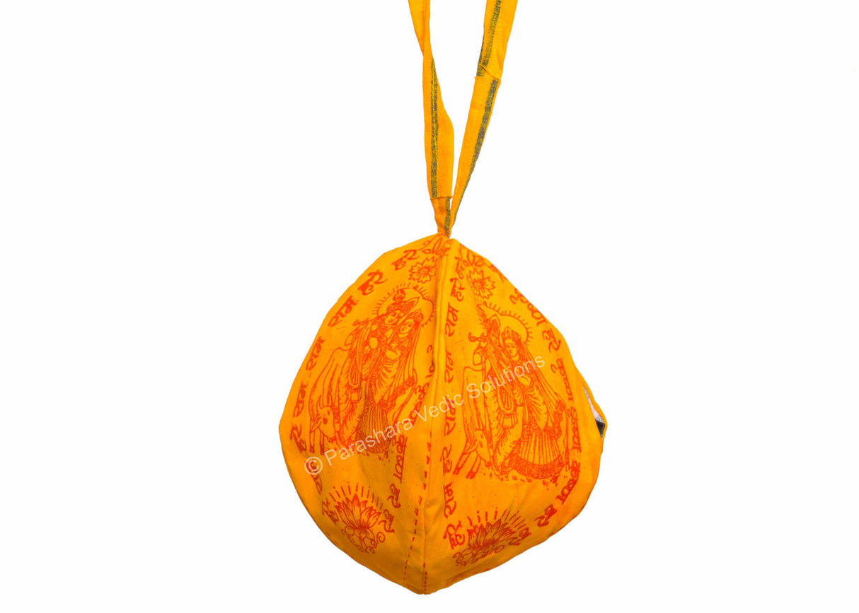 ARKAM Gaumukhi/ Gomukhi Jholi/ Chanting Bag/ Japa Bag/ Jaap Bag/ Mala Jap Bag for Mala - Set of 2 (Color: Orange) - Retail Maharaj