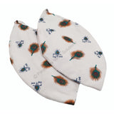 ARKAM Gaumukhi/ Gomukhi Jholi/ Peacock Print Chanting Bag/ Japa Bag/ Jaap Bag/ Mala Jap Bag with Zip lock for Mala - Set of 2 (Color: White) - Retail Maharaj
