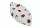 ARKAM Gaumukhi/ Gomukhi Jholi/ Peacock Print Chanting Bag/ Japa Bag/ Jaap Bag/ Mala Jap Bag with Zip lock for Mala - Set of 2 (Color: White) - Retail Maharaj