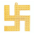 ARKAM Vaastu Pyramid Swastik Yantra/ Swastik Hanging/ Pyramid Vastu Hanging/ Swastik Metal (Size: 4 inches, Color: Golden, Material: Metal) - Retail Maharaj