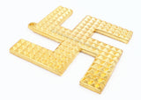 ARKAM Vaastu Pyramid Swastik Yantra/ Swastik Hanging/ Pyramid Vastu Hanging/ Swastik Metal (Size: 4 inches, Color: Golden, Material: Metal) - Retail Maharaj