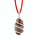 ARKAM Narmadeshwar Shivling Pendant/ Original Narmadeshwar Shivlinga Pendent/ Narmada Shivlinga/ Narmada River Shivalingam (Size: 1.5 inches, Color: Brown) - Retail Maharaj