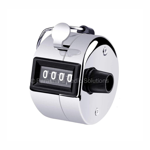 ARKAM Jap Counter/ Jaap Counter/ Tally Counter with Mechanical clicker and ring finger - Steel - (Color: Silver) - Retail Maharaj