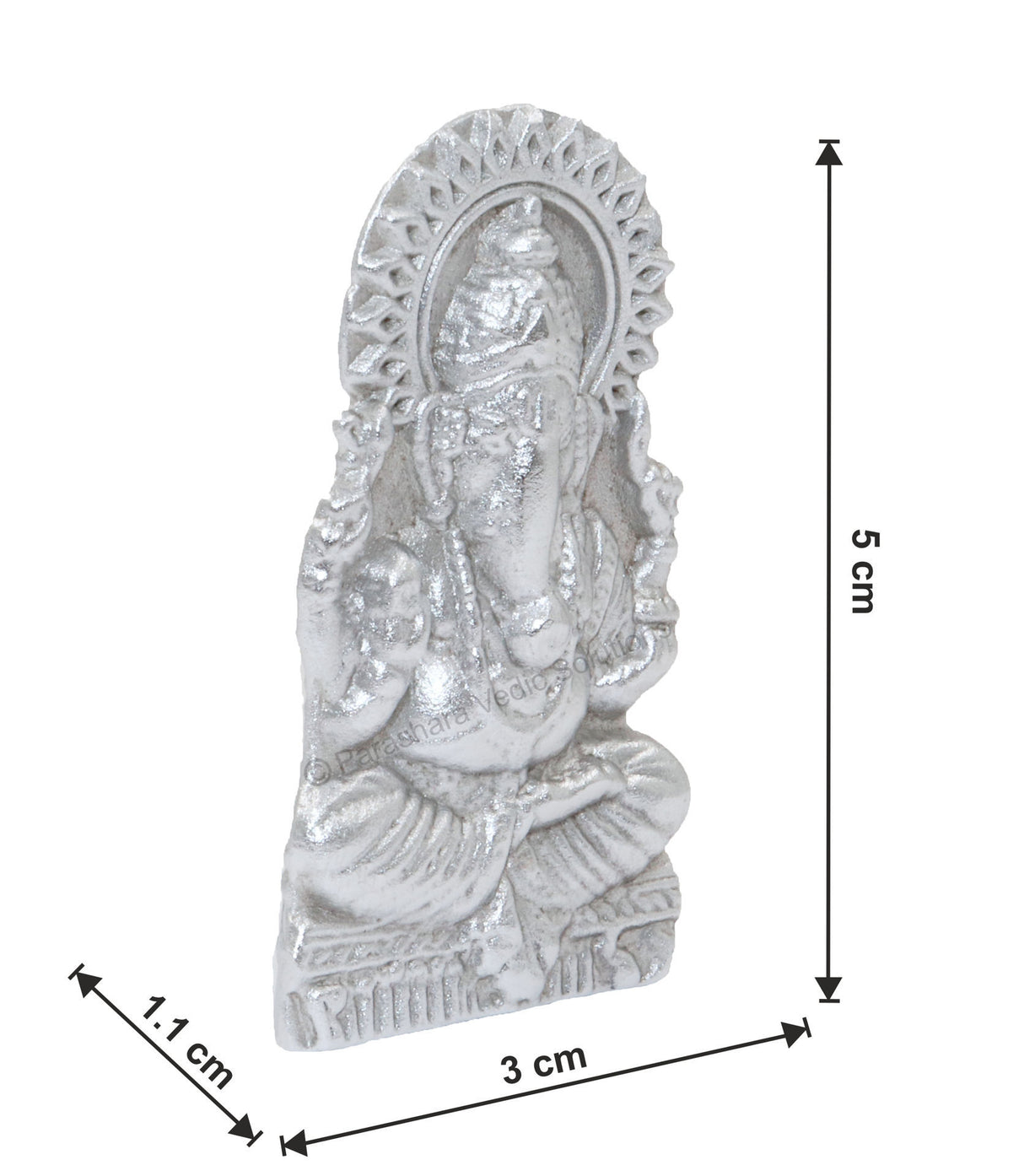 Arkam Parad Ganesh /Mercury Ganesha /Ganpati Statue /Ganesha Idol (64 grams) - Retail Maharaj