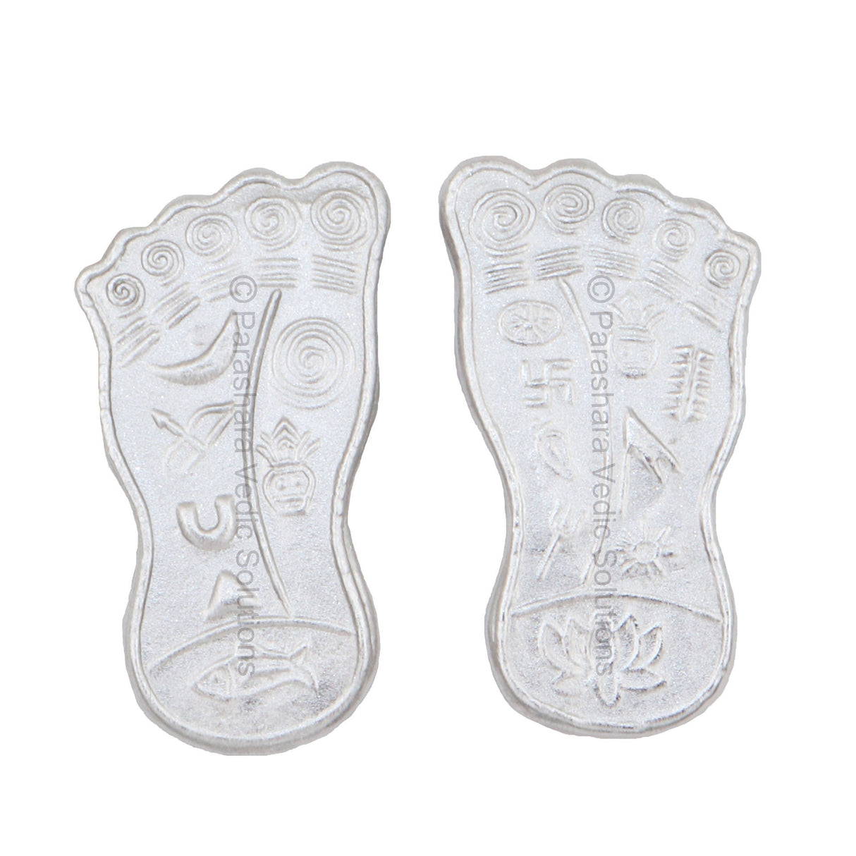 Arkam Parad Charan Paduka /Parad Lakshmiji Charan /Mercury Lakshmi Feet /Mercury Charan Paduka (105 grams) - Retail Maharaj