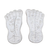 Arkam Parad Charan Paduka /Parad Lakshmiji Charan /Mercury Lakshmi Feet /Mercury Charan Paduka (105 grams) - Retail Maharaj