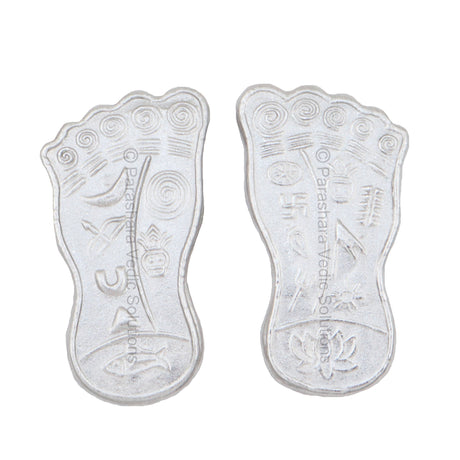 Arkam Parad Charan Paduka /Parad Lakshmiji Charan /Mercury Lakshmi Feet /Mercury Charan Paduka (105 grams) - Retail Maharaj