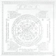 Arkam Shri Yantra / Shree Yantra - Silver Plated Copper - (4 x 4 inches, Silver) - Retail Maharaj