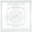 Arkam Parshuram Yantra / Parashuram Yantra - Silver Plated Copper - (4 x 4 inches, Silver) - Retail Maharaj