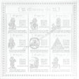 Arkam Navgraha Yantra / Navgrah Yantra - Silver Plated Copper - (6 x 6 inches, Silver) - Retail Maharaj