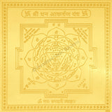 Arkam Dhan Akarshan Yantra - Gold Plated Copper - (4 x 4 inches, Golden) - Retail Maharaj