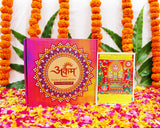 Arkam Karwa Chauth Puja Kit with Karwa Chauth Thali, Chalni and 16 Shringaar ka Samaan (40+ Items) - Retail Maharaj