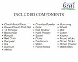 Arkam Karwa Chauth Puja Kit with Karwa Chauth Thali, Chalni and 16 Shringaar ka Samaan (40+ Items) - Retail Maharaj