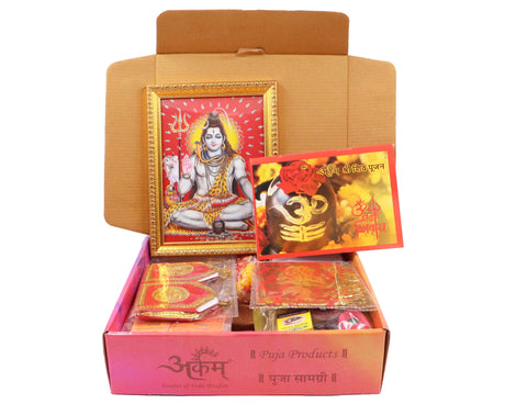 Arkam Shiv Puja Samagri Kit for Shivratri/ Shivaratri Pujan/ Shiva Pooja/ Shrawan Puja (40+ Items) with Detailed Puja Vidhi in Hindi - Retail Maharaj