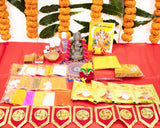 Arkam Ganesh Puja Samagri Kit for Ganesh Pujan with Mitti ke Ganesha/Ganpati Pujan/Ganesh Chaturthi Puja/Ganesh Utsav (35+ Items) with Detailed Puja Vidhi in Hindi - Retail Maharaj