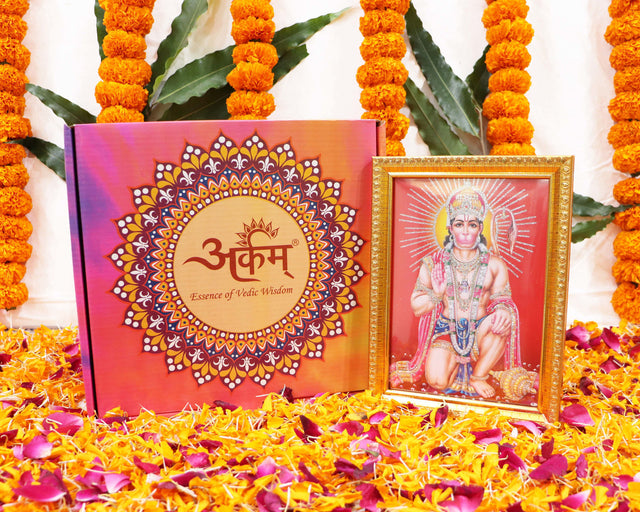 ARKAM Hanuman Puja Samagri Kit/Hanuman Janmotsav Puja Kit/Maruti Pooja Kit/Hanuman Pooja Samagri (40+ Items) with Detailed Puja Vidhi in Hindi - Retail Maharaj