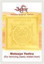 Arkam Matsya Yantra / Matsya Yantra - Gold Plated Copper - (2 x 2 inches, Golden) - Retail Maharaj