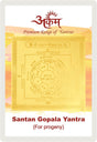Arkam Santan Gopal Yantra - Gold Plated Copper - ((2 x 2 inches, Golden) - Retail Maharaj