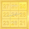 Arkam Kuber Card of Abundance/Kubera Card Yantra for Wallet/Kuber Yantra for Wallet - Gold Plated Copper - (2 x 2 inches, Golden) - Retail Maharaj