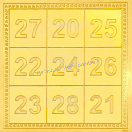 Arkam Kuber Card of Abundance/Kubera Card Yantra for Wallet/Kuber Yantra for Wallet - Gold Plated Copper - (2 x 2 inches, Golden) - Retail Maharaj