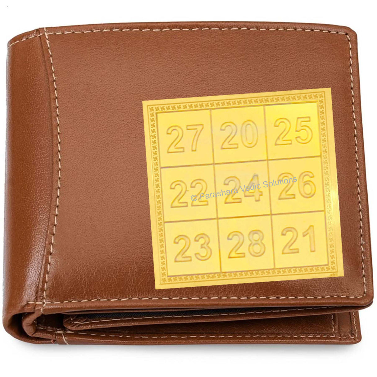 Arkam Kuber Card of Abundance/Kubera Card Yantra for Wallet/Kuber Yantra for Wallet - Gold Plated Copper - (2 x 2 inches, Golden) - Retail Maharaj