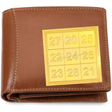 Arkam Kuber Card of Abundance/Kubera Card Yantra for Wallet/Kuber Yantra for Wallet - Gold Plated Copper - (2 x 2 inches, Golden) - Retail Maharaj