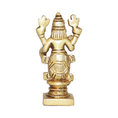 Arkam Brass Kurma Murti / Koorma Idol / Pital Vishnu Kurma Avatar Statue - Antique Brass For Home / Temple / Office (Height: 7.4 cm, Weight: 140 gms) - Retail Maharaj