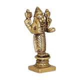 Arkam Brass Narsimha Murti / Narsingh Idol / Pital Vishnu Narsimha Avatar Statue - Antique Brass For Home / Temple / Office (Height: 7.7 cm, Weight: 130 gms) - Retail Maharaj