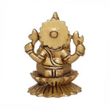 Arkam Brass Ganesh Murti / Ganesha Idol / Pital Ganpati Statue - Antique Brass For Home / Temple / Office (Height: 7.7 cm, Weight: 330 gms) - Retail Maharaj