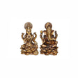 Arkam Brass Lakshmi Ganesh Murti / Laxmi Ganesh Idol / Pital Lakshmi Ganpati Statue (Set of 2) - Antique Brass For Home / Temple / Office (Height: 2.9 cm, Weight: 28 gms) - Retail Maharaj