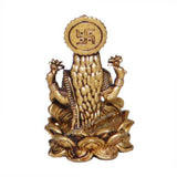 Arkam Brass Lakshmi Murti / Laxmi Idol / Pital Lakshmi Devi Statue - Antique Brass For Home / Temple / Office (Height: 4 cm, Weight: 34 gms) - Retail Maharaj