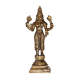 Arkam Brass Narsimha Murti / Narsingh Idol / Pital Vishnu Narsimha Avatar Statue - Antique Brass For Home / Temple / Office (Height: 15 cm, Weight: 420 gms) - Retail Maharaj