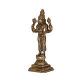 Arkam Brass Narsimha Murti / Narsingh Idol / Pital Vishnu Narsimha Avatar Statue - Antique Brass For Home / Temple / Office (Height: 15 cm, Weight: 420 gms) - Retail Maharaj
