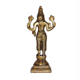 Arkam Brass Narsimha Murti / Narsingh Idol / Pital Vishnu Narsimha Avatar Statue - Antique Brass For Home / Temple / Office (Height: 15 cm, Weight: 420 gms) - Retail Maharaj