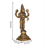 Arkam Brass Narsimha Murti / Narsingh Idol / Pital Vishnu Narsimha Avatar Statue - Antique Brass For Home / Temple / Office (Height: 15 cm, Weight: 420 gms) - Retail Maharaj