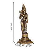 Arkam Brass Parshuram Murti / Parashuram Idol / Pital Vishnu Parshuram Avatar Statue - Antique Brass For Home / Temple / Office (Height: 15.4 cm, Weight: 360 gms) - Retail Maharaj