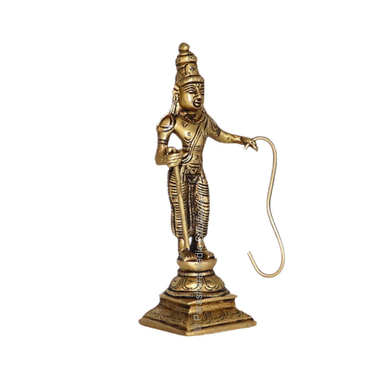 Arkam Brass Ram Murti / Rama Idol / Pital Vishnu Ram Avatar Statue - Antique Brass For Home / Temple / Office (Height: 14.6 cm, Weight: 360 gms) - Retail Maharaj