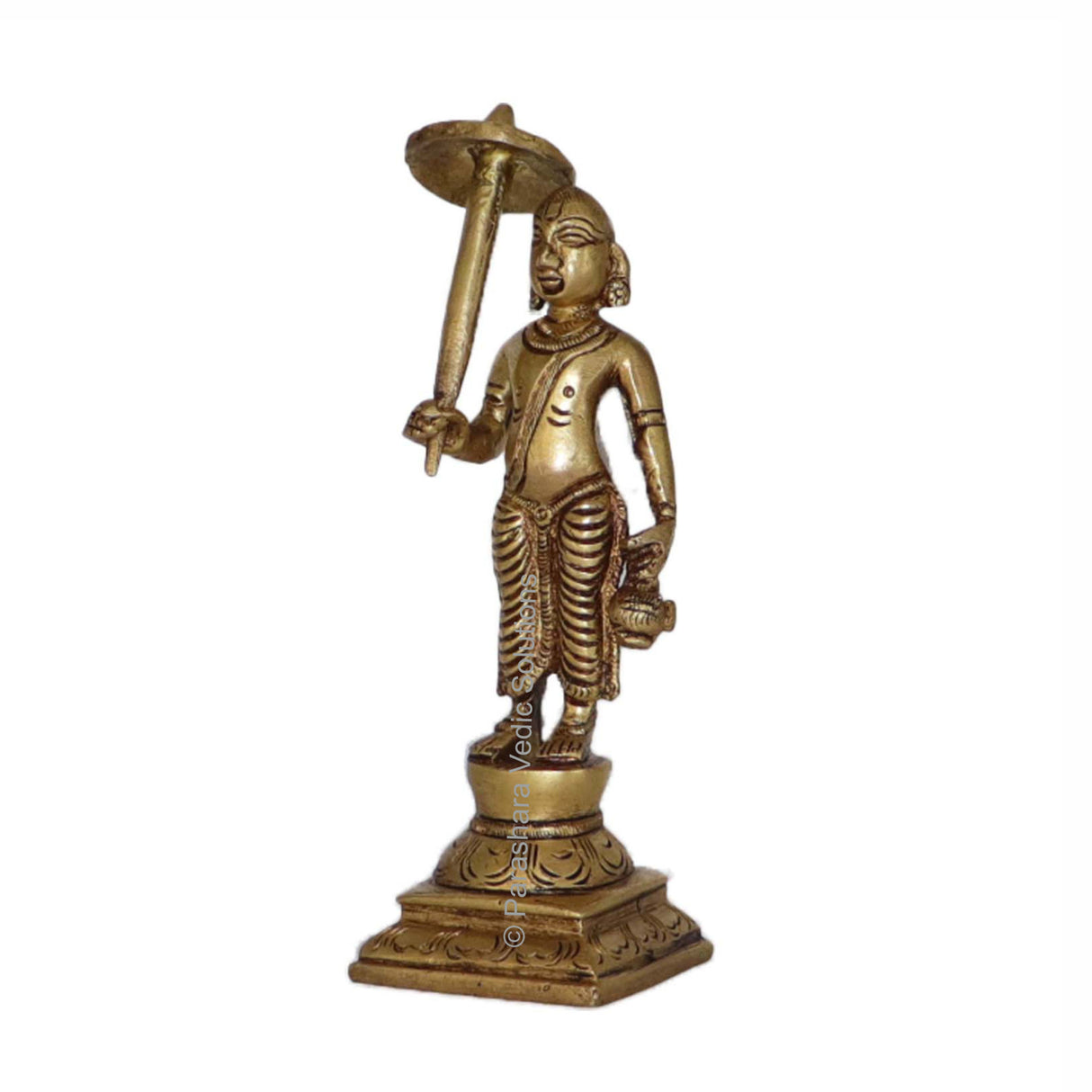 Arkam Brass Vaman Murti / Vaaman Idol / Pital Vishnu Vaman Avatar Statue - Antique Brass For Home / Temple / Office (Height: 14.5 cm, Weight: 400 gms) - Retail Maharaj