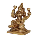 Arkam Brass Adi Lakshmi Murti / Adi Laxmi Idol / Pital Ashthalakshmi Statue - Antique Brass For Home / Temple / Office (Height: 6.5 cm, Weight: 190 gms) - Retail Maharaj