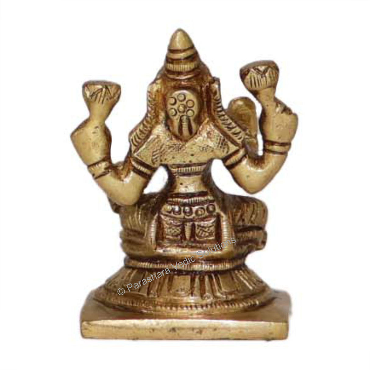 Arkam Brass Adi Lakshmi Murti / Adi Laxmi Idol / Pital Ashthalakshmi Statue - Antique Brass For Home / Temple / Office (Height: 6.5 cm, Weight: 190 gms) - Retail Maharaj