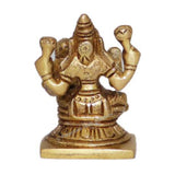 Arkam Brass Santan Lakshmi Murti / Santana Laxmi Idol / Pital Ashthalakshmi Statue - Antique Brass For Home / Temple / Office (Height: 6.4 cm, Weight: 210 gms) - Retail Maharaj