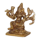 Arkam Brass Veer Lakshmi Murti / Veer Laxmi Idol / Pital Ashthalakshmi Statue - Antique Brass For Home / Temple / Office (Height: 6.5 cm, Weight: 210 gms) - Retail Maharaj