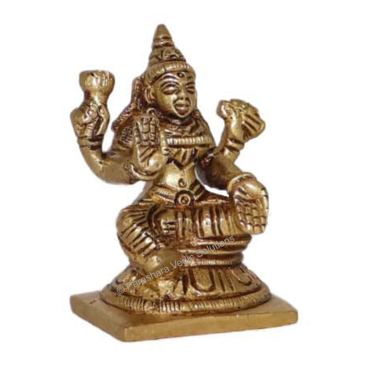 Arkam Brass Asihwarya Lakshmi Murti / Aishwarya Laxmi Idol / Pital Ashthalakshmi Statue - Antique Brass For Home / Temple / Office (Height: 6.5 cm, Weight: 190 gms) - Retail Maharaj