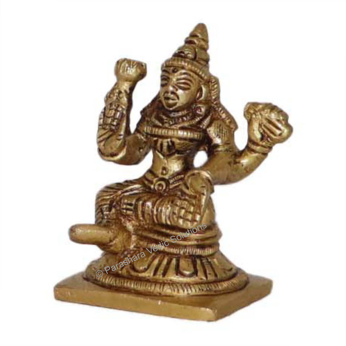 Arkam Brass Asihwarya Lakshmi Murti / Aishwarya Laxmi Idol / Pital Ashthalakshmi Statue - Antique Brass For Home / Temple / Office (Height: 6.5 cm, Weight: 190 gms) - Retail Maharaj