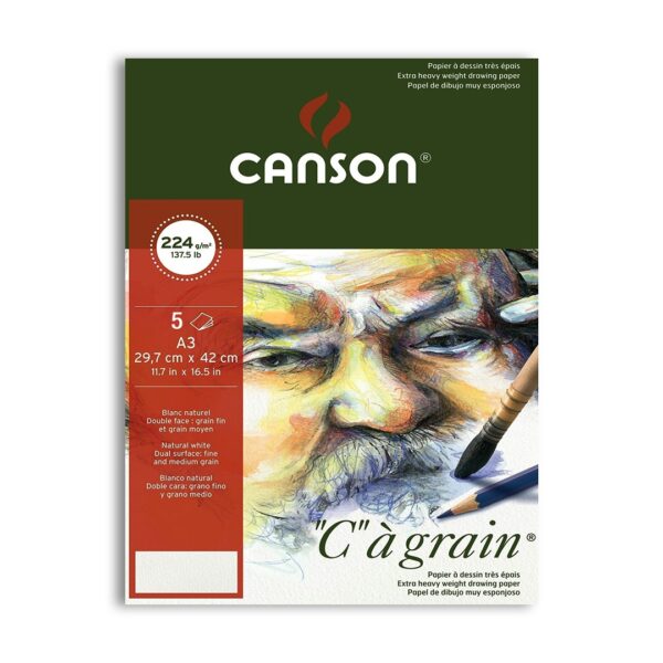 Canson Cagrain Light Grain Drawing Paper Cut Pack 224 GSM Open Stock - Retail Maharaj