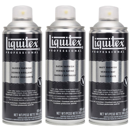 Liquitex Professional Acrylic Varnish Spray – Gloss / Matt / Satin Finish – 400 ml - Retail Maharaj